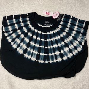 🐼 Justice tie die dark navy blue blouse